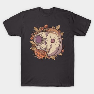 Autumn Barn Owl Skull T-Shirt